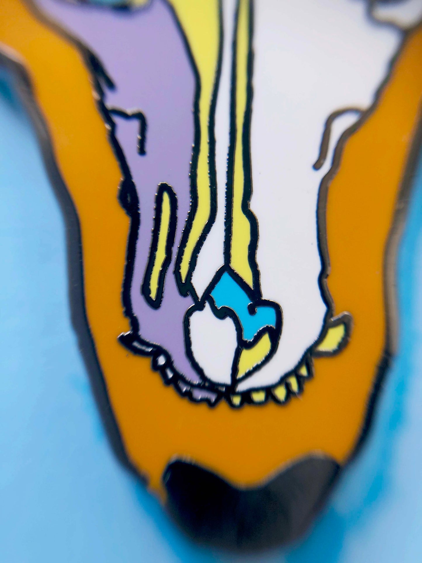 Anatomical Dog Head Enamel Pin