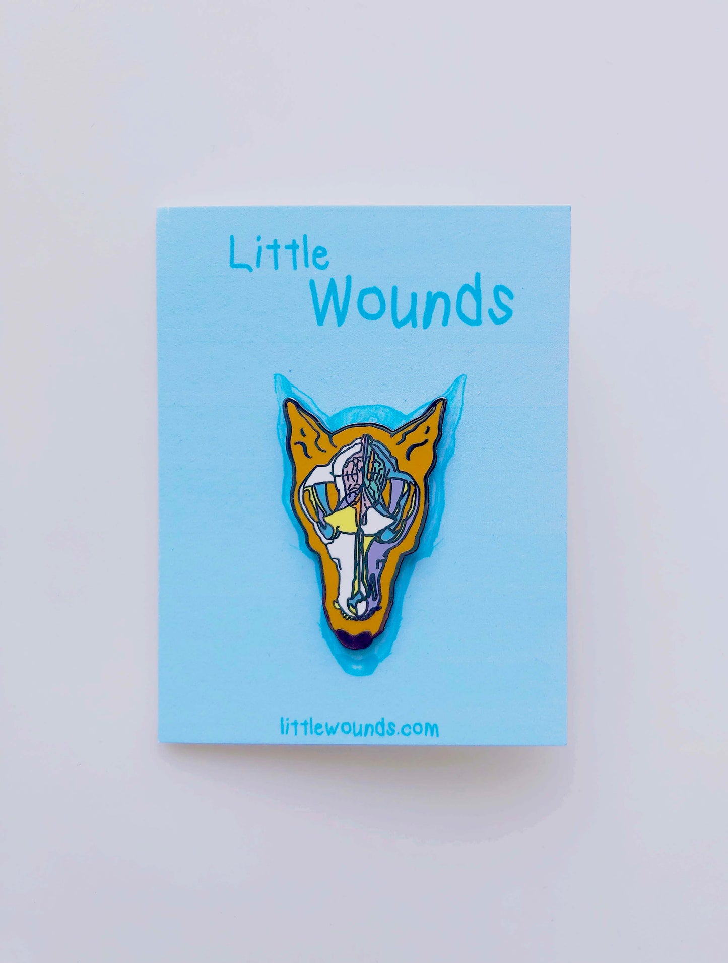 Anatomical Dog Head Enamel Pin