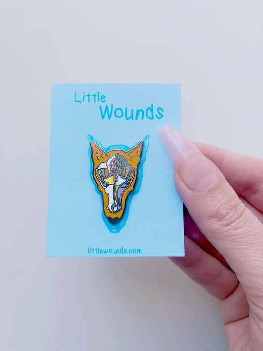 Anatomical Dog Head Enamel Pin