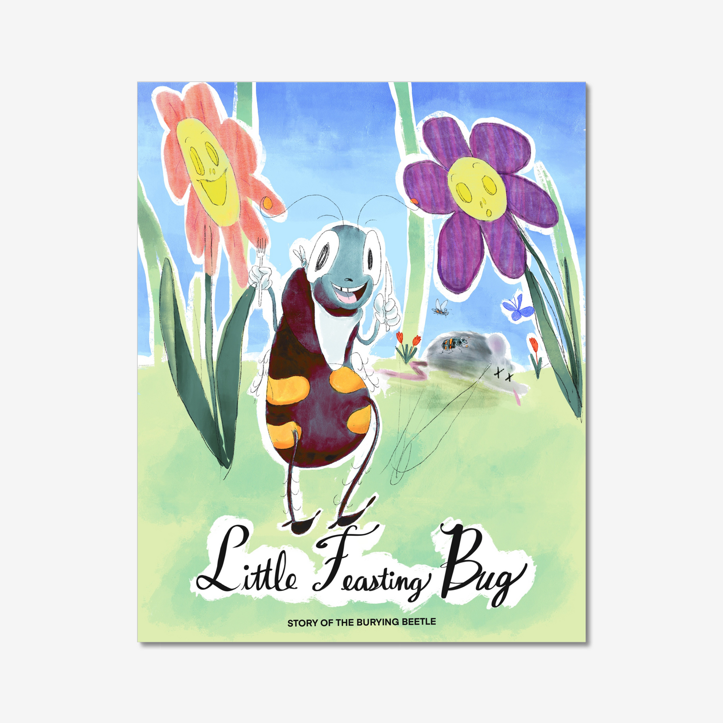 8x10 inch Art Print "Little Feasting Bug: Story of the Burying Beetle"