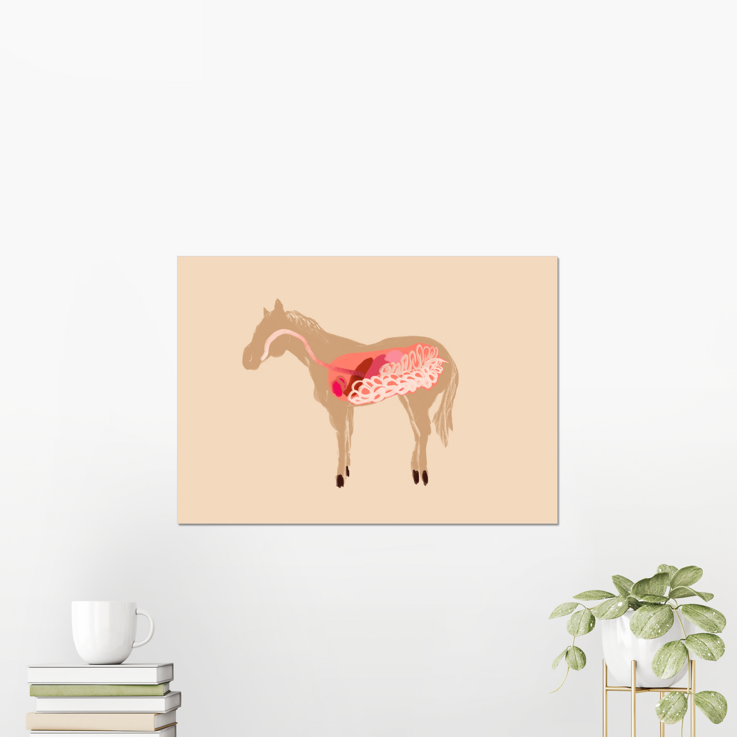 17x11 inch Art Print "Anatomical Horsey Friend"