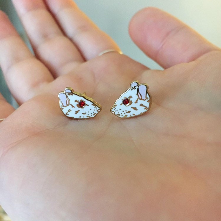 Rat Head Stud Earrings