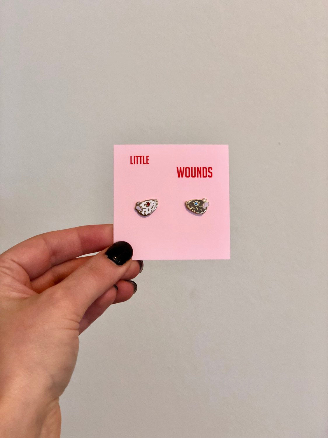 Rat Head Stud Earrings