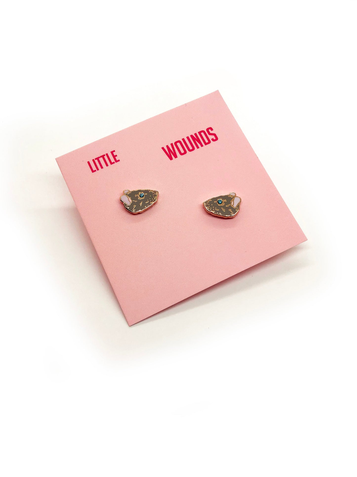 Rat Head Stud Earrings